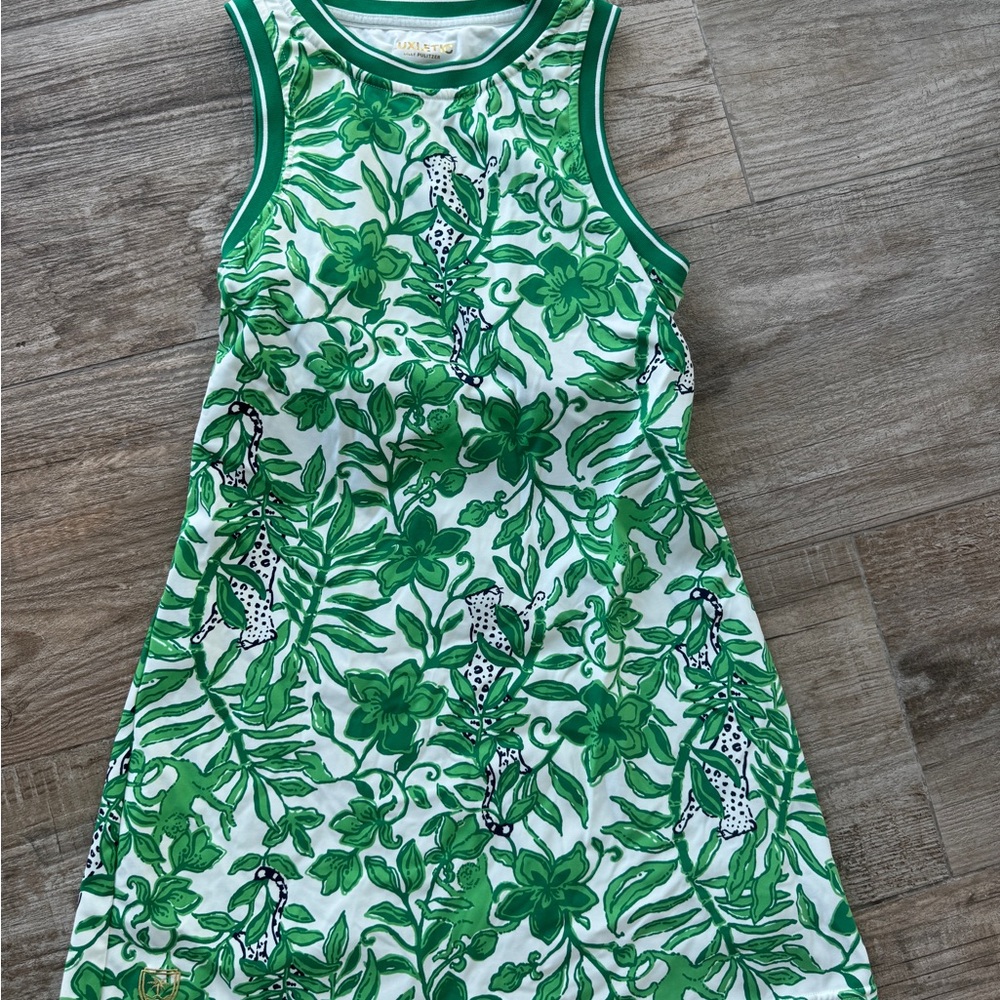 Lilly Pulitzer Green Floral Kids Dress
